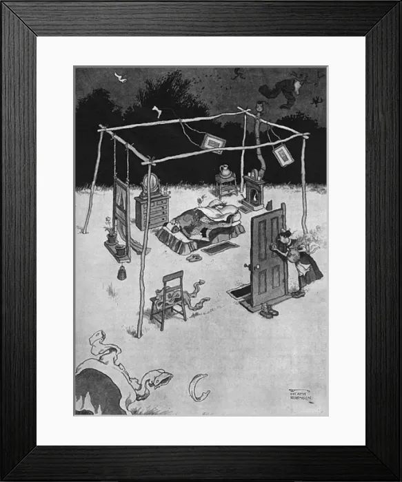 Framed Print : Hint to the Ministry of Health by Heath Robinson