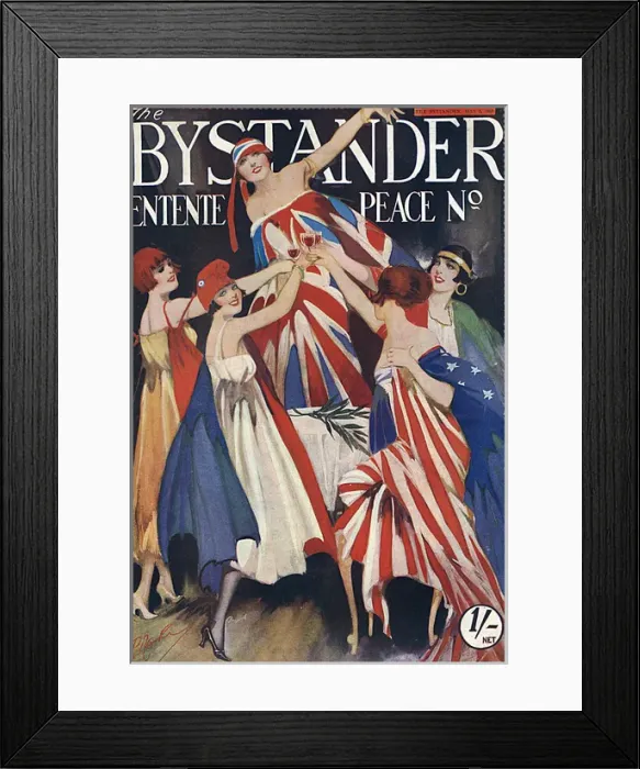 Framed Print : Bystander Entente Peace number front cover, 1919 Framed Print : Bystander Entente Peace number front cover, 1919