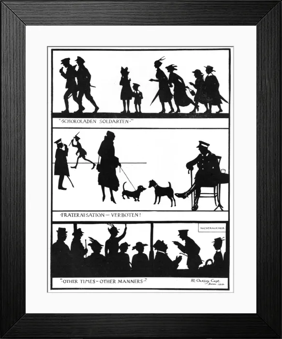 Framed Print : Silhouettes from the Rhine by H. L. Oakley Framed Print : Silhouettes from the Rhine by H. L. Oakley
