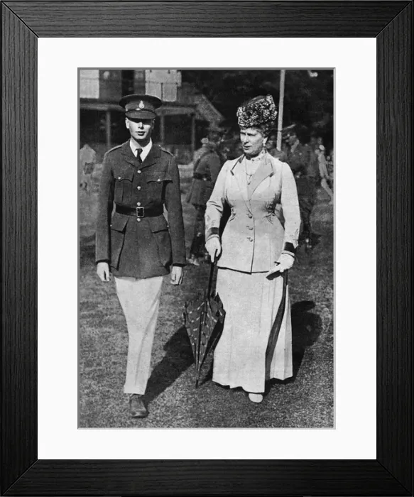 Framed Print : Queen Mary & Prince Henry at Royal Military College, Camberl Framed Print : Queen Mary & Prince Henry at Royal Military College, Camberl