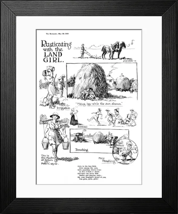 Framed Print : Rusticating with the Land Girl by Leonard P. Dowd Framed Print : Rusticating with the Land Girl by Leonard P. Dowd
