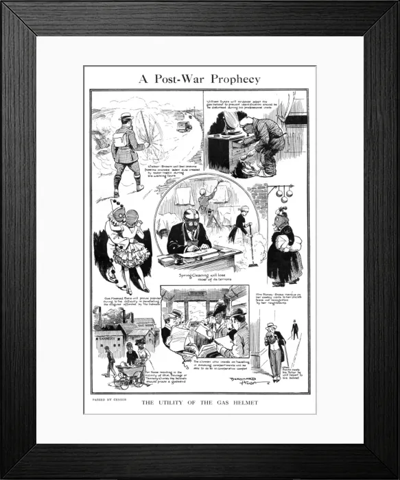 Framed Print : Post-War Utility of the Gas Helmet by Bernard Hugh Framed Print : Post-War Utility of the Gas Helmet by Bernard Hugh