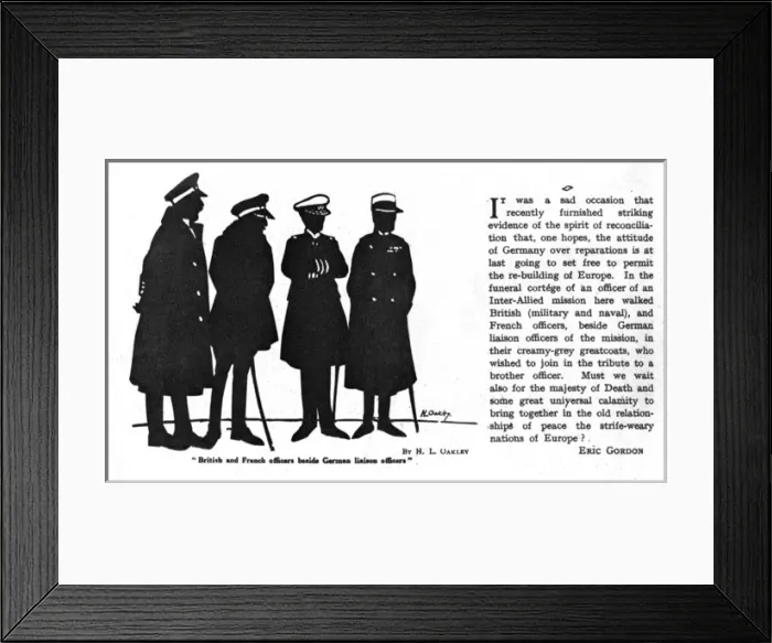 Framed Print : British & French officers with German liaison officers Framed Print : British & French officers with German liaison officers