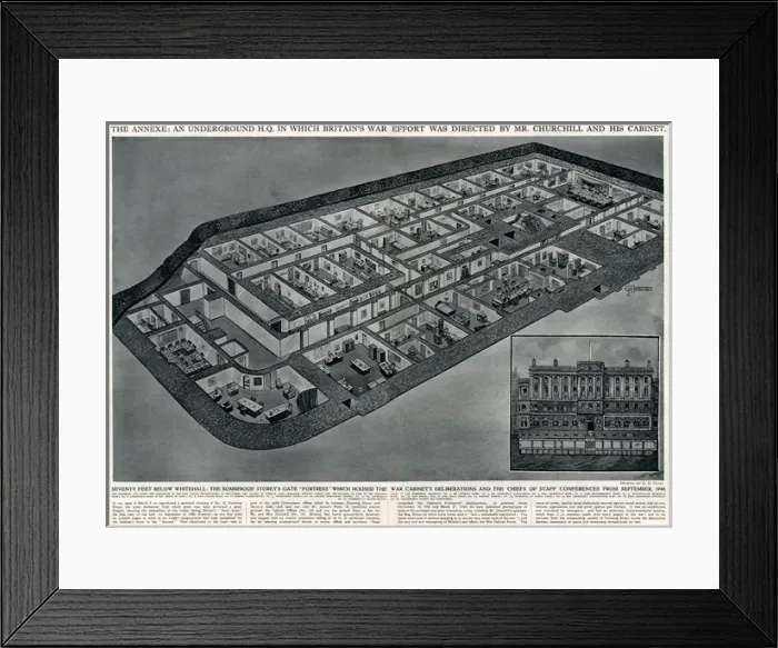Framed Print : Cabinet War Rooms by G. H. Davis Framed Print : Cabinet War Rooms by G. H. Davis