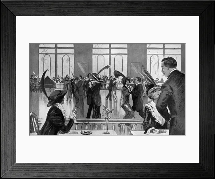 Framed Print : Tango craze: after the cake walk, the tango tea in Paris, 19 Framed Print : Tango craze: after the cake walk, the tango tea in Paris, 19
