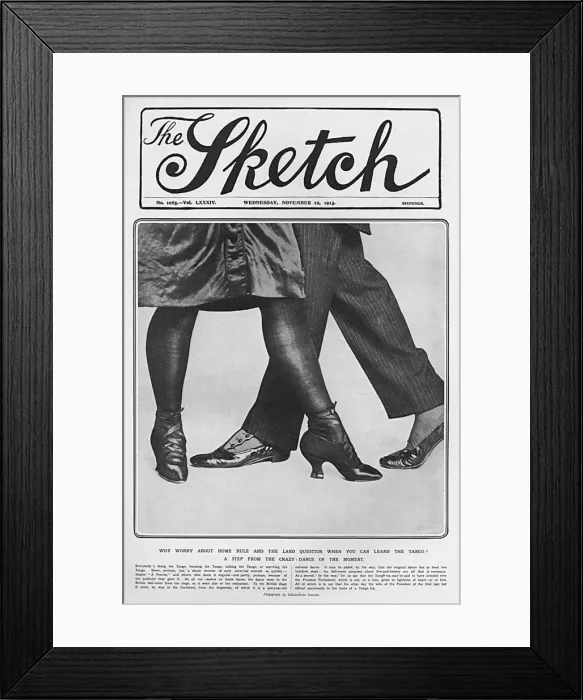 Framed Print : Tango craze: dancing feet, 1913 Framed Print : Tango craze: dancing feet, 1913