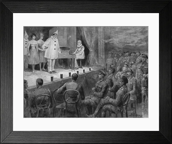 Framed Print : The Soldiers Theatre in France, WW1