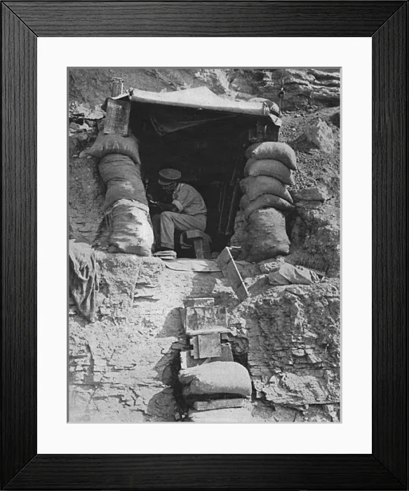 Framed Print : A Dug-Out in the Dardanelles