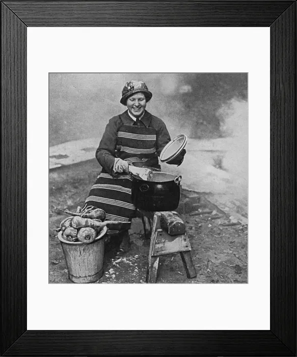 Framed Print : Trench Cooking for Women Framed Print : Trench Cooking for Women