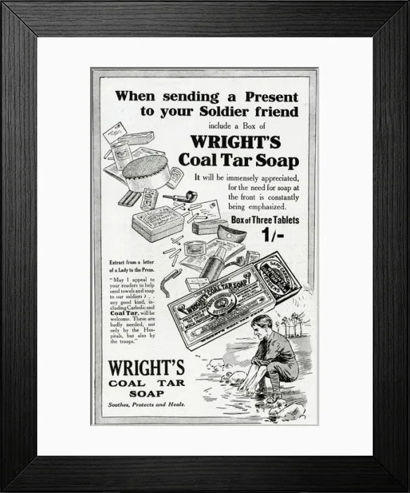 Framed Print : Advert for Wrights Coal Tar soap 1915 Framed Print : Advert for Wrights Coal Tar soap 1915