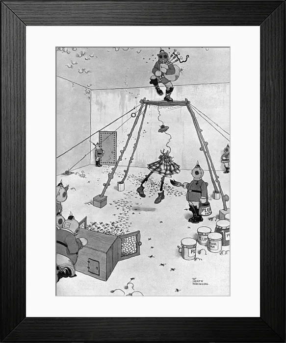 Framed Print : Germans Training Wasps to Sting Highlanders Legs, Heath Rob Framed Print : Germans Training Wasps to Sting Highlanders Legs, Heath Rob