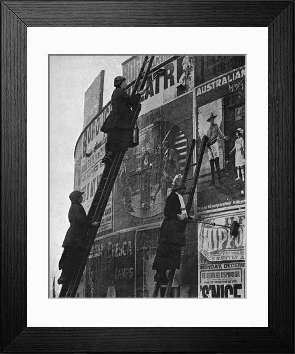 Framed Print : Lady billposters, WW1 Framed Print : Lady billposters, WW1