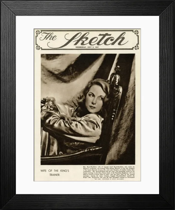 Framed Print : Mrs. Boyd-Rochford, wife of the Kings trainer, 1947 Framed Print : Mrs. Boyd-Rochford, wife of the Kings trainer, 1947