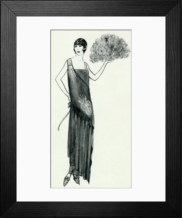 Framed Print : Woman in flapper dress 1923 Framed Print : Woman in flapper dress 1923