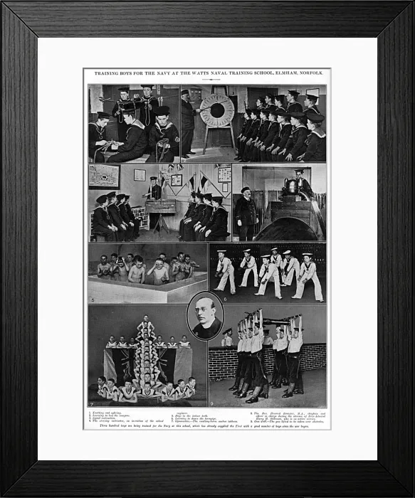 Framed Print : Training boys for the navy, WW1 Framed Print : Training boys for the navy, WW1