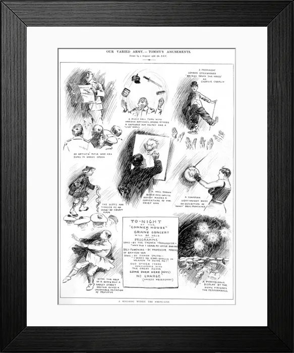 Framed Print : A Sing-Song within the Firing Line Framed Print : A Sing-Song within the Firing Line
