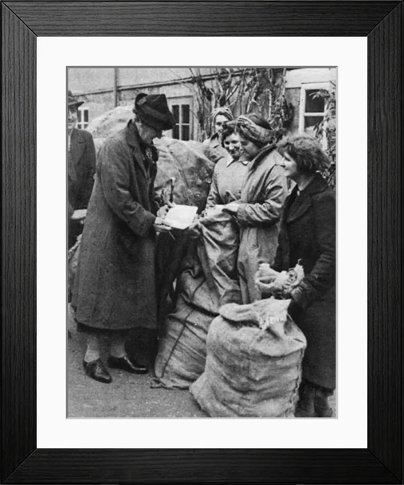 Framed Print : Wartime Paper Recycling Framed Print : Wartime Paper Recycling