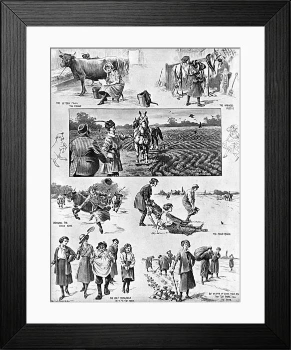 Framed Print : The War Farmers by Ralph Cleaver Framed Print : The War Farmers by Ralph Cleaver