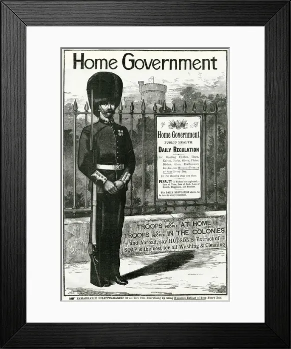 Framed Print : Advert for Hudsons Extract of Soap 1887 Framed Print : Advert for Hudsons Extract of Soap 1887