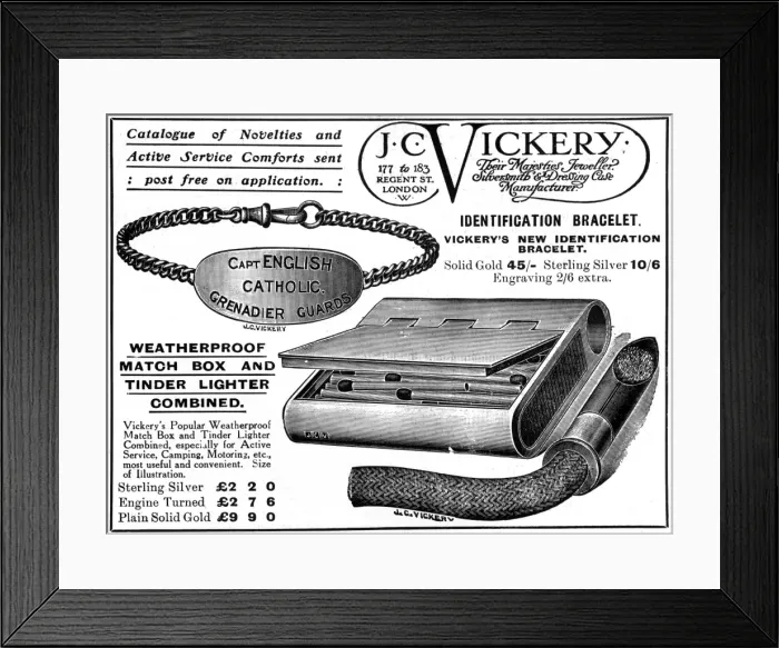 Framed Print : Gifts for soldiers from J. C. Vickery, WW1 Framed Print : Gifts for soldiers from J. C. Vickery, WW1