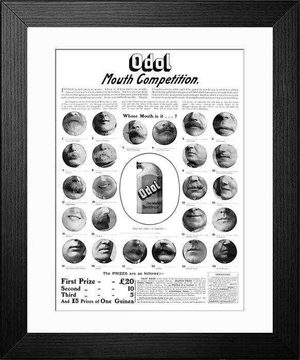 Framed Print : Odol Mouth Competition Framed Print : Odol Mouth Competition