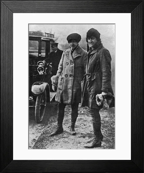 Framed Print : Lady Motorists, 1916 Framed Print : Lady Motorists, 1916