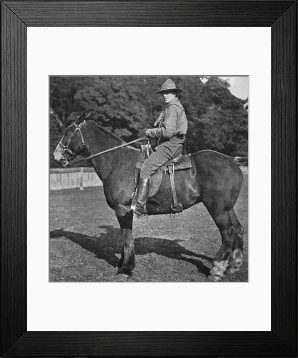 Framed Print : Sgt. Major Pete Robinson, cowboy horse breaker, 1916 Framed Print : Sgt. Major Pete Robinson, cowboy horse breaker, 1916