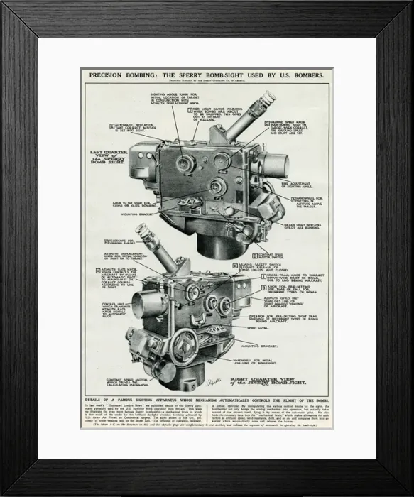 Framed Print : Sperry bomb-sight apparatus 1944 Framed Print : Sperry bomb-sight apparatus 1944