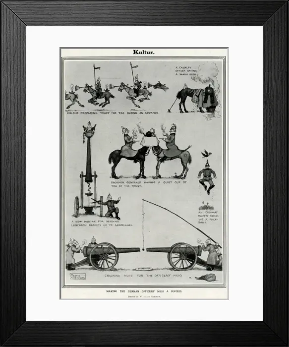 Framed Print : Making a German officers mess a success by W H Robinson Framed Print : Making a German officers mess a success by W H Robinson