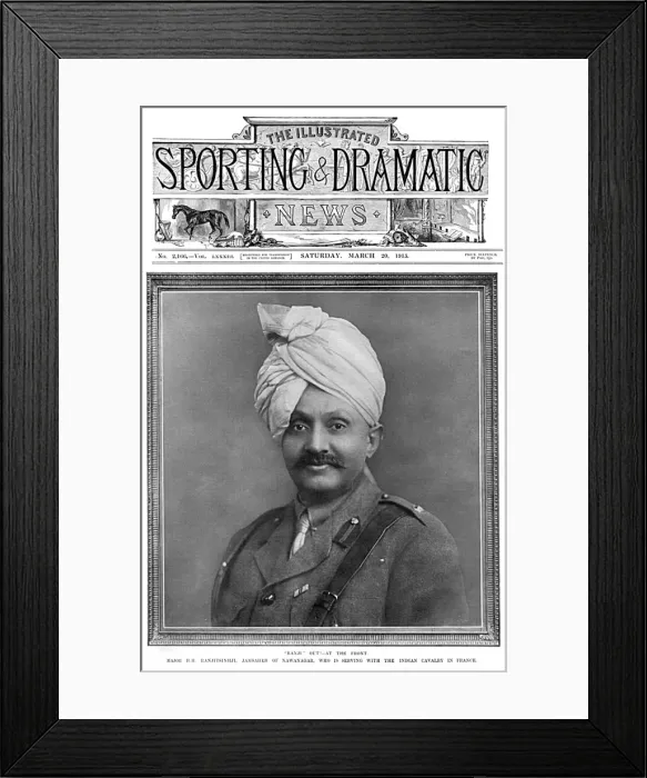Framed Print : Major H. H. Ranjitsinhji Jamsaheb of Nawanagar, WW1 Framed Print : Major H. H. Ranjitsinhji Jamsaheb of Nawanagar, WW1
