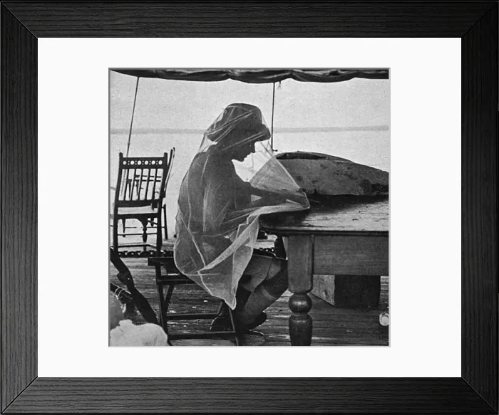 Framed Print : British Army in Mesopotamia, protection from insects, WW1