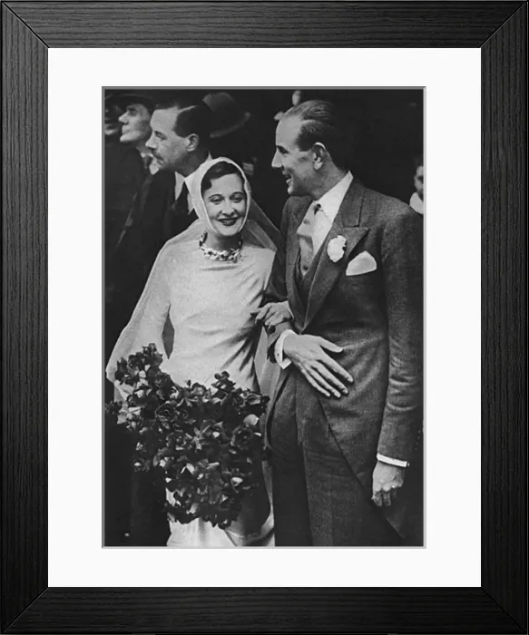 Framed Print : The Hambro - Beaton wedding, 1934 Framed Print : The Hambro - Beaton wedding, 1934