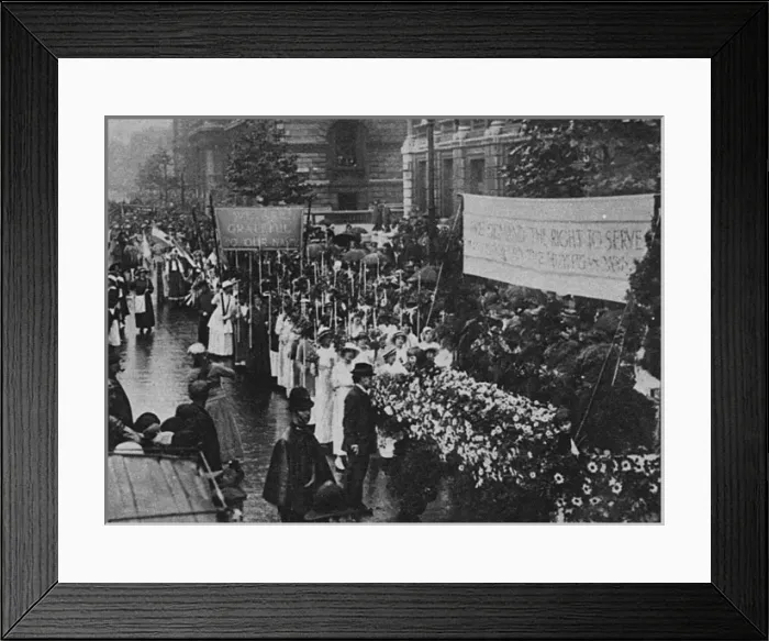 Framed Print : Womens Right-to-Serve march, 1915 Framed Print : Womens Right-to-Serve march, 1915