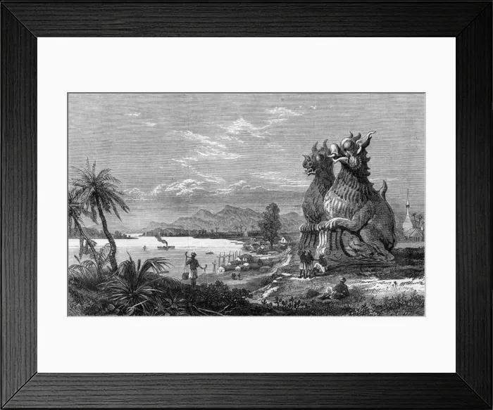 Framed Print : Sketches in Burmah - Idols on the Irrawaddy Framed Print : Sketches in Burmah - Idols on the Irrawaddy