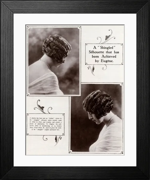 Framed Print : Shingled bobbed hair by Eugene 1923 Framed Print : Shingled bobbed hair by Eugene 1923