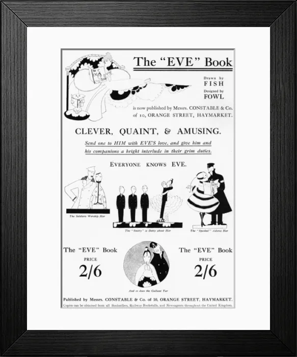 Framed Print : Advertisement for The Eve Book, 1916 Framed Print : Advertisement for The Eve Book, 1916