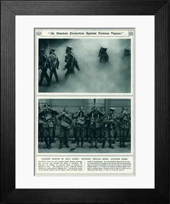 Framed Print : Protection against noxious vapour 1917