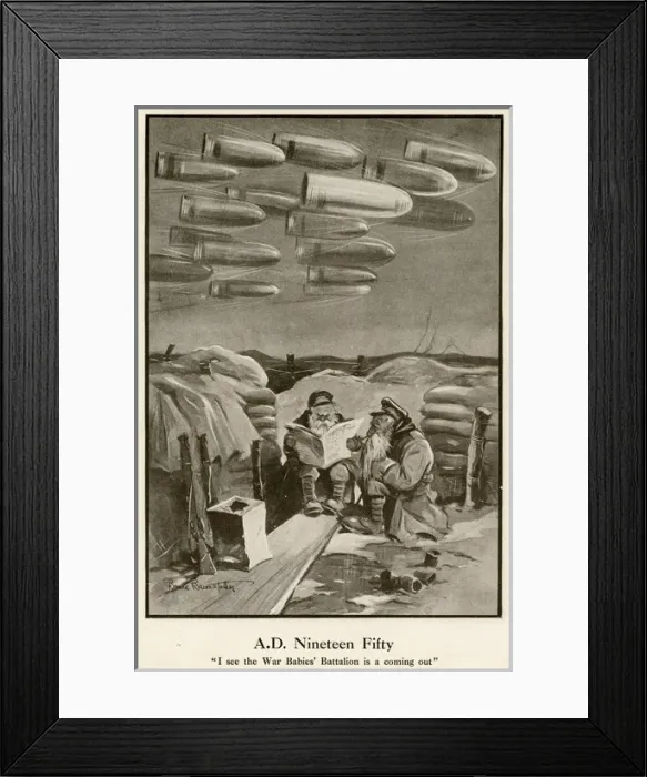 Framed Print : A. D. 19 (?) by B Bairnsfather Framed Print : A. D. 19 (?) by B Bairnsfather