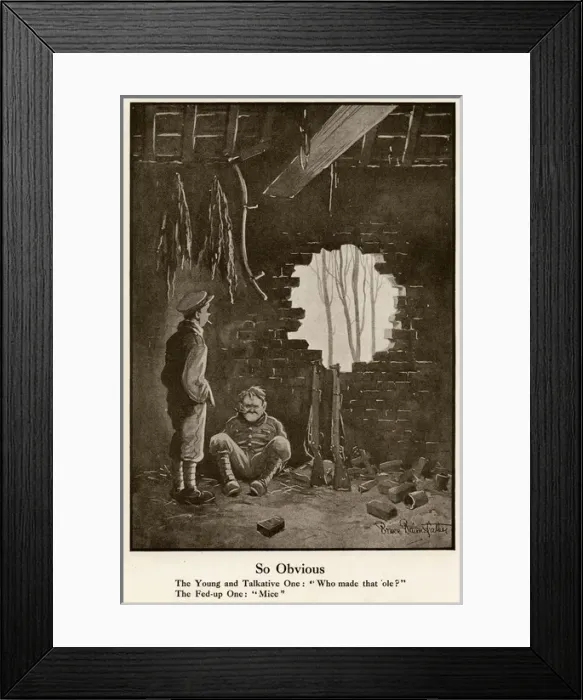 Framed Print : So Obviously! by B Bairnsfather Framed Print : So Obviously! by B Bairnsfather
