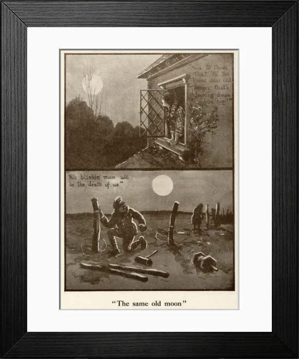 Framed Print : The Same Old Moon by Bruce Bairnsfather Framed Print : The Same Old Moon by Bruce Bairnsfather