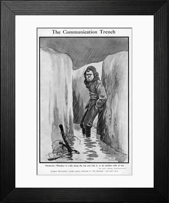 Framed Print : The Communication Trench by Bruce Bairnsfather Framed Print : The Communication Trench by Bruce Bairnsfather