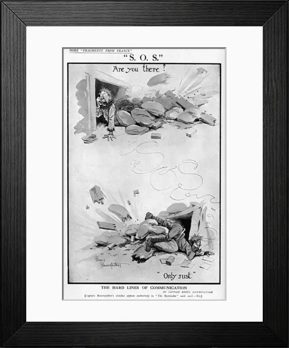 Framed Print : S. O. S. by Bairnsfather Framed Print : S. O. S. by Bairnsfather