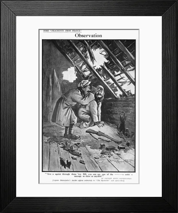Framed Print : Observation by Bairnsfather Framed Print : Observation by Bairnsfather