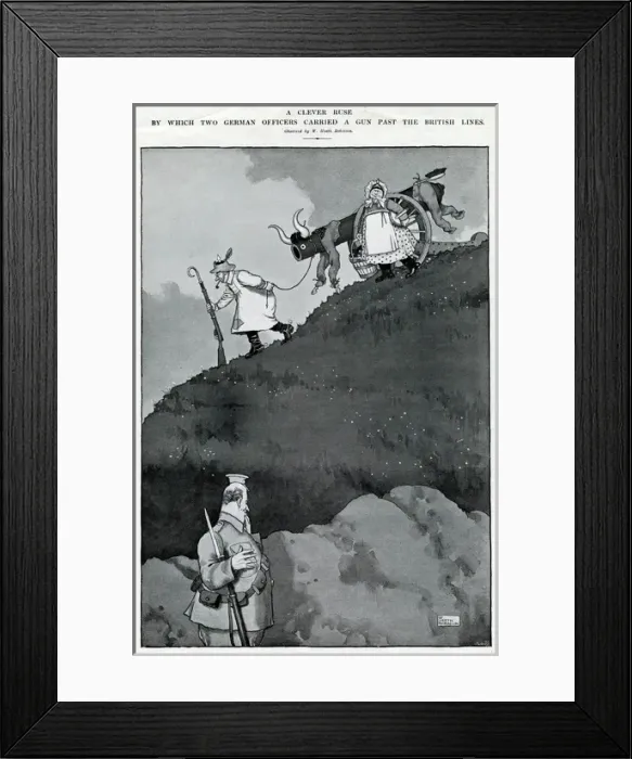 Framed Print : A Clever Ruse by Heath Robinson Framed Print : A Clever Ruse by Heath Robinson