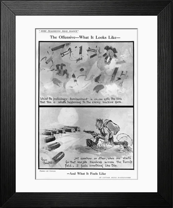 Framed Print : The Offensive - What it looks like by Bruce Bairnsfather Framed Print : The Offensive - What it looks like by Bruce Bairnsfather