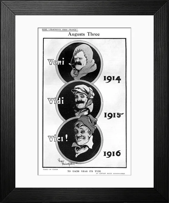 Framed Print : Augusts Three by Bruce Bairnsfather Framed Print : Augusts Three by Bruce Bairnsfather