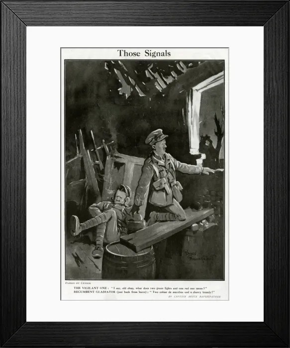 Framed Print : Those Signals by Bruce Bairnsfather Framed Print : Those Signals by Bruce Bairnsfather