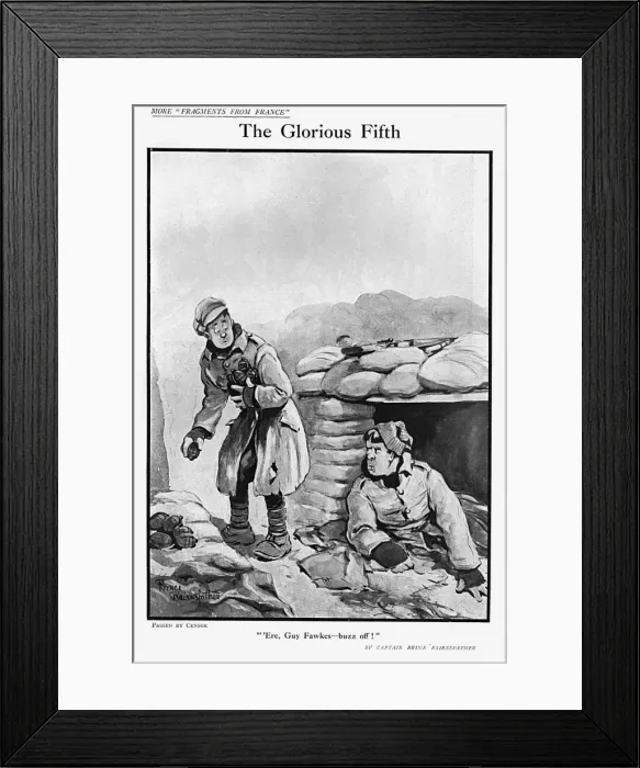 Framed Print : The Glorious Fifth by Bruce Bairnsfather Framed Print : The Glorious Fifth by Bruce Bairnsfather