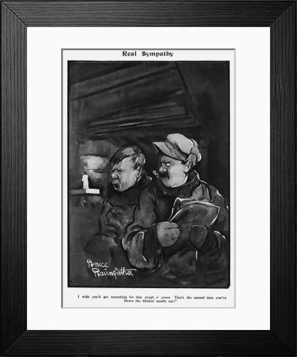 Framed Print : Real Sympathy by Bruce Bairnsfather Framed Print : Real Sympathy by Bruce Bairnsfather