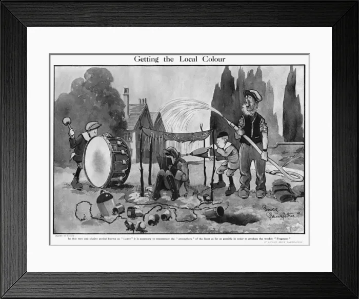 Framed Print : Getting the Local Colour by Bruce Bairnsfather Framed Print : Getting the Local Colour by Bruce Bairnsfather